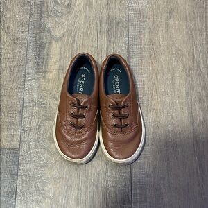 Sperry Kids Brown Leather Sneakers